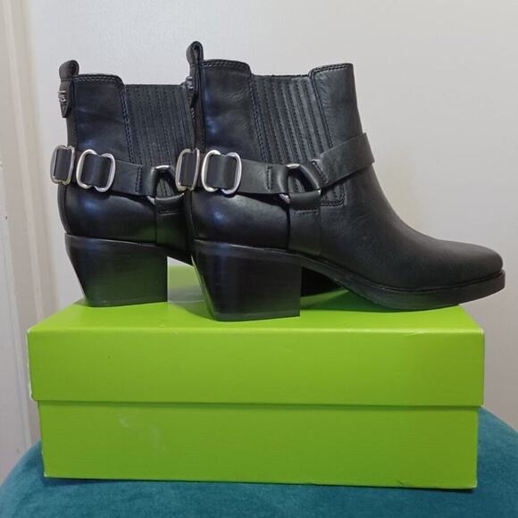 Sam Edelman Bellamie Leather Moto Boots Black Size 7 NIB - Picture 12 of 16